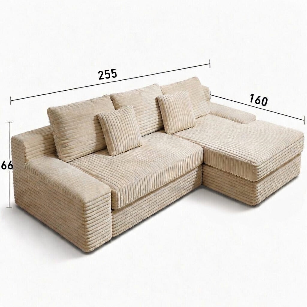 L-Shaped Sofa – Right Chaise | Rollé® Qatar