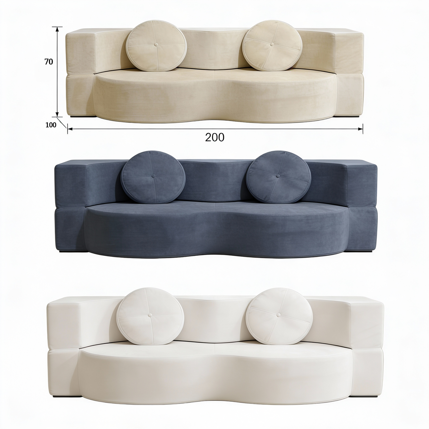 Curved Modular Sofa Bed | Convertible Sofa | Rollé® Qatar