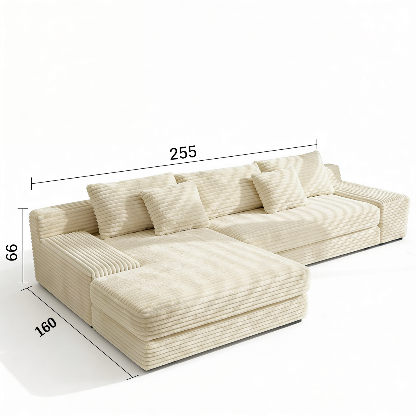 أريكة معيارية على شكل حرف L – كرسي استرخاء أيسر