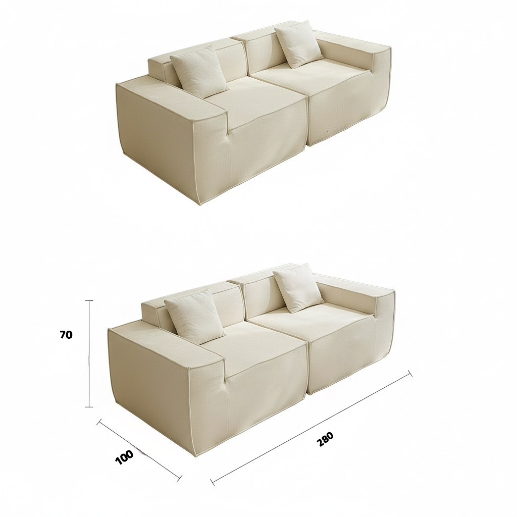 Compact Sofa (L) | 2 Seats | Space Saving Modern Sofa | Rollé® Qatar