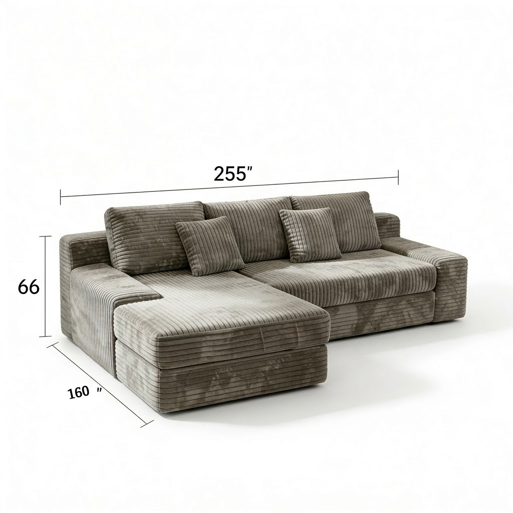 L-Shaped Sofa – Left Chaise | Rollé® Qatar