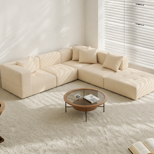 Modern Corner Modular Sofa | 3 Seats + Ottoman | Everyday Comfort | Rollé® Qatar