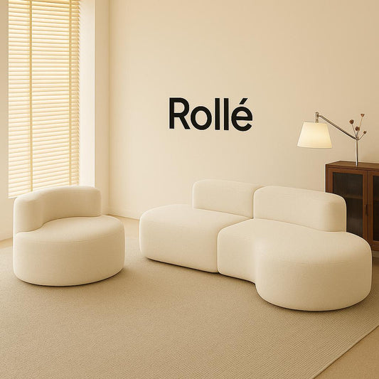 Curved Moon shaped vacuum compression sofa Boneless sponge couch