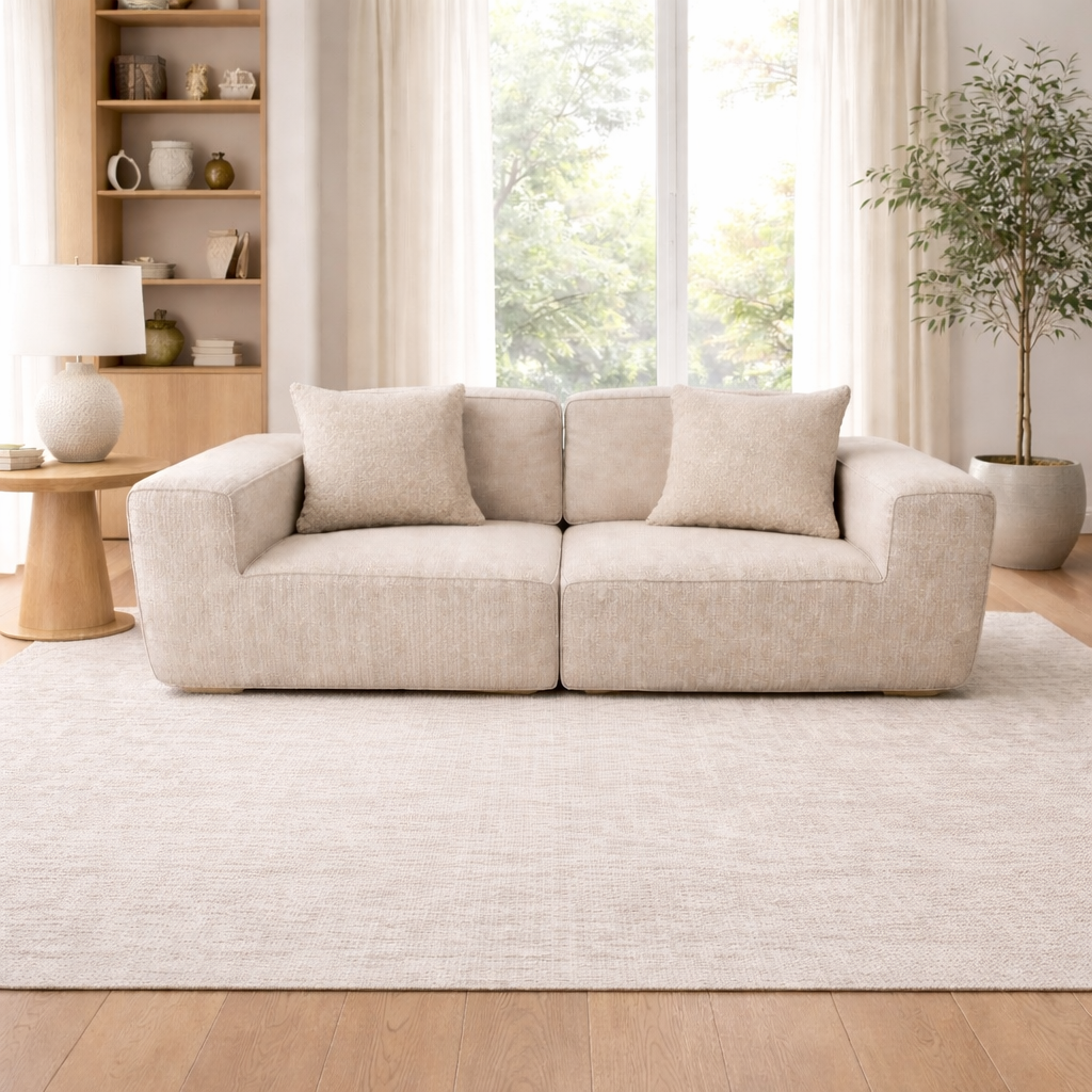 Modern Minimalist Sofa | 2 Seats | Elegant Clean Design | Rollé® Qatar