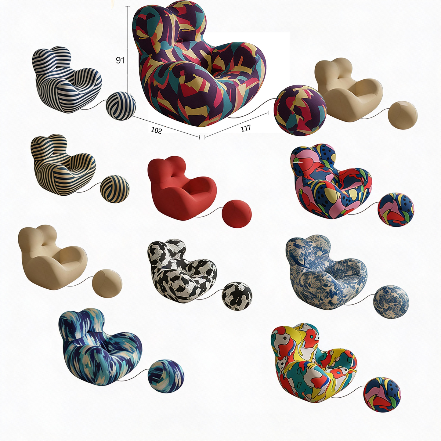 Sculptural Lounge Sofa