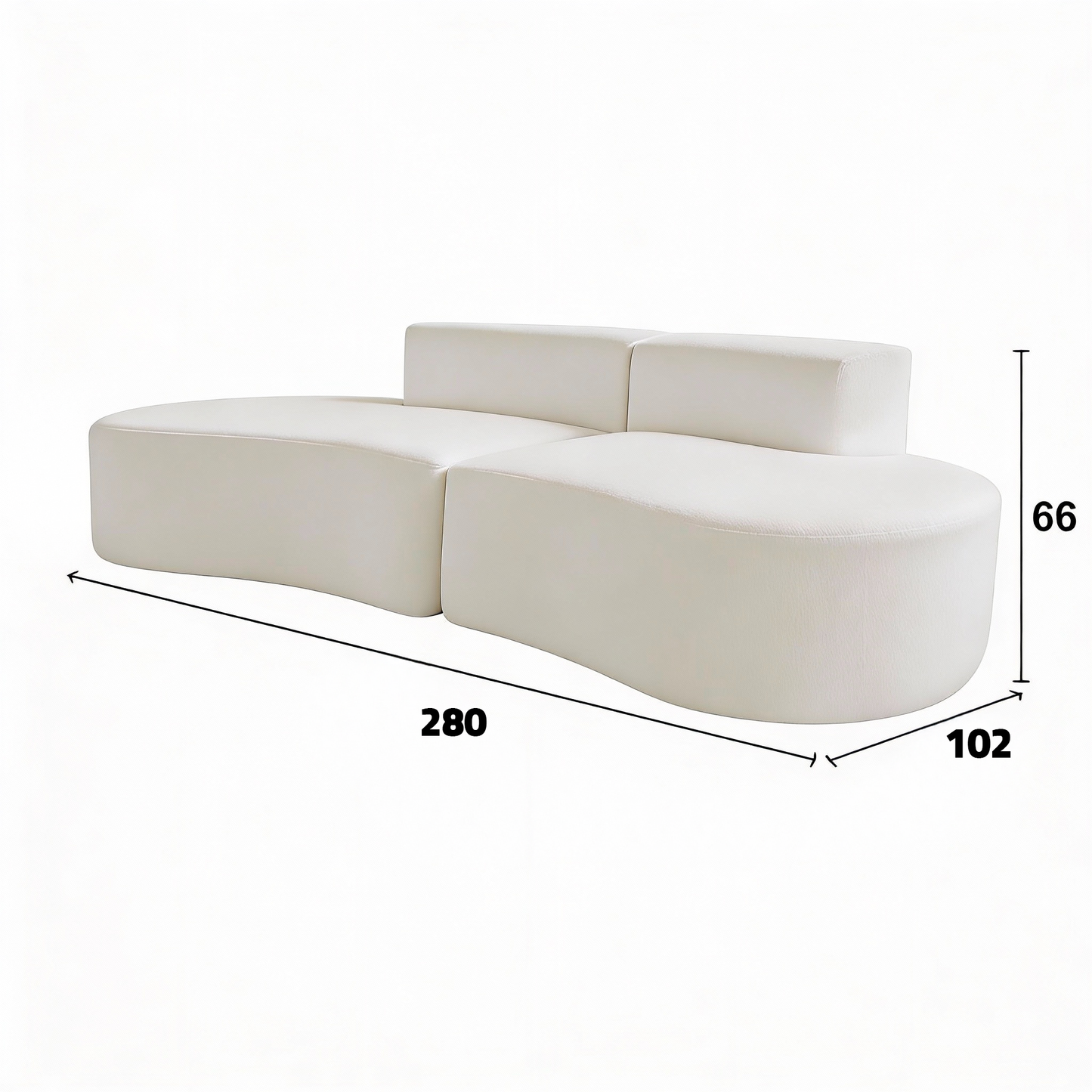 Left Curved Modular Sofa (M)