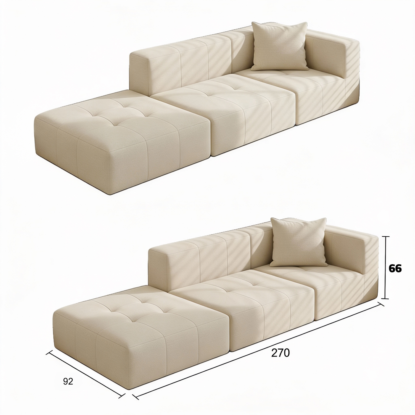 Minimal Modular left Corner Sofa