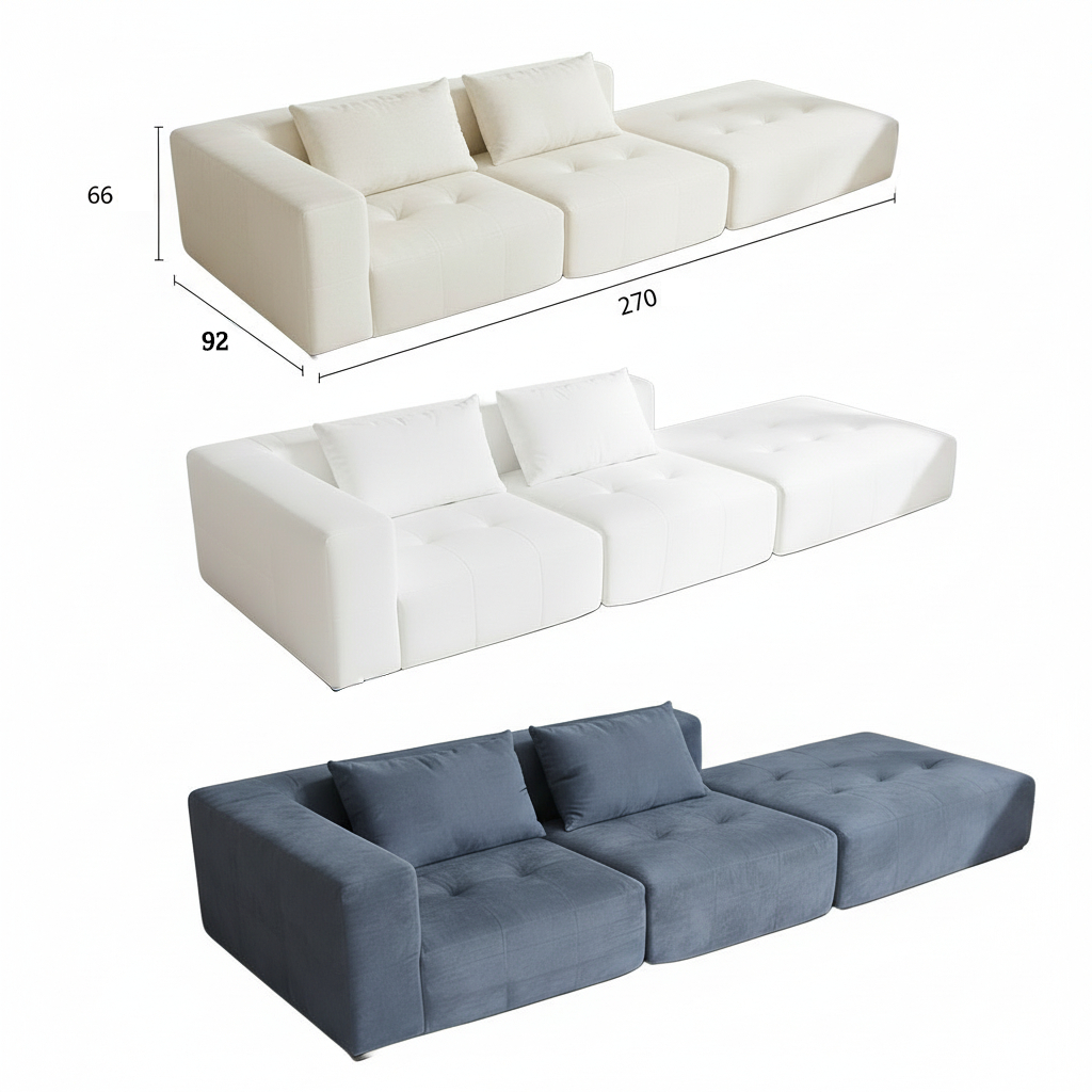 Minimal Modular Right Corner Sofa