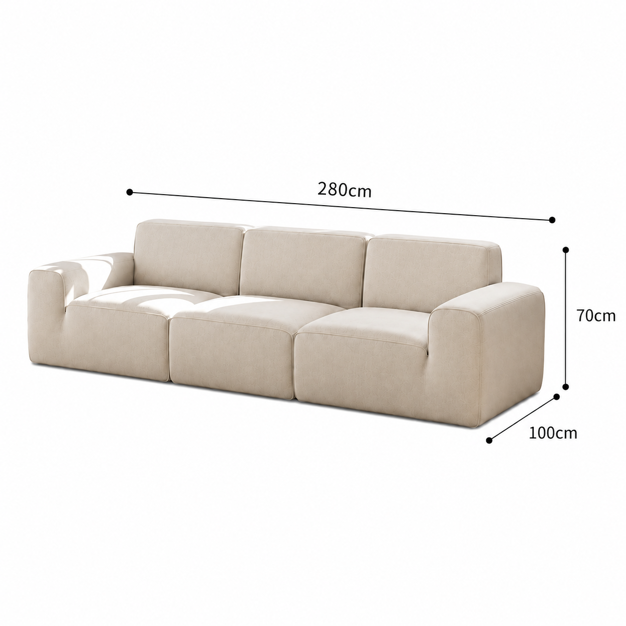 Modern Minimalist Sofa | 3 Seats | Elegant Clean Design | Rollé® Qatar