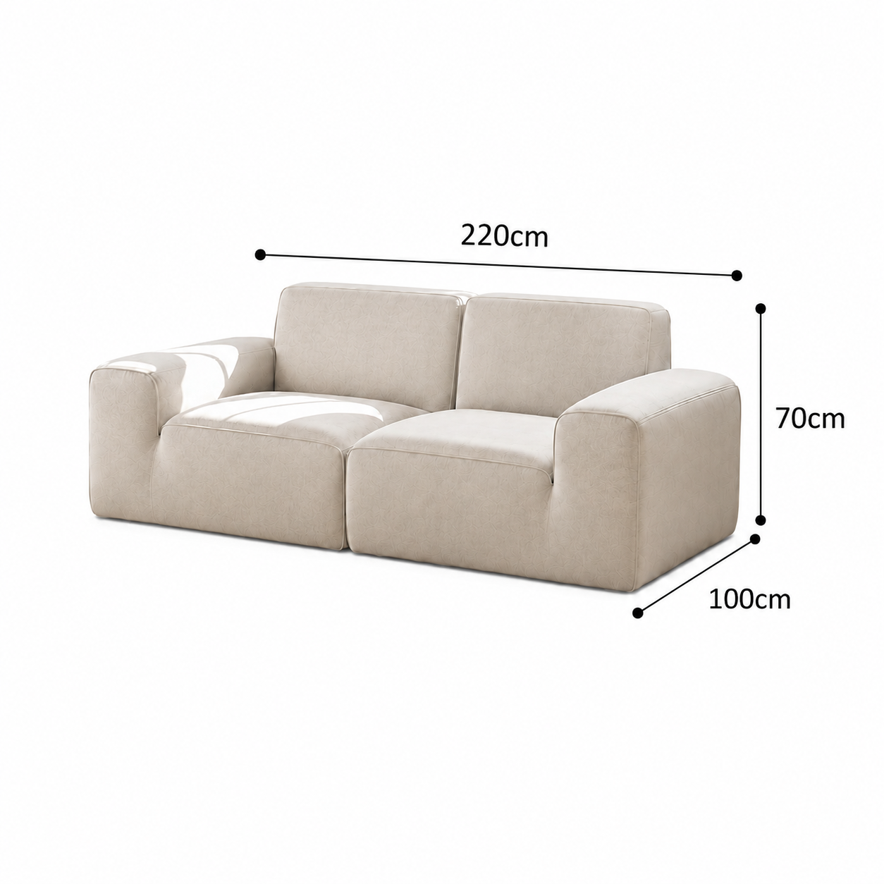 Modern Minimalist Sofa | 2 Seats | Elegant Clean Design | Rollé® Qatar