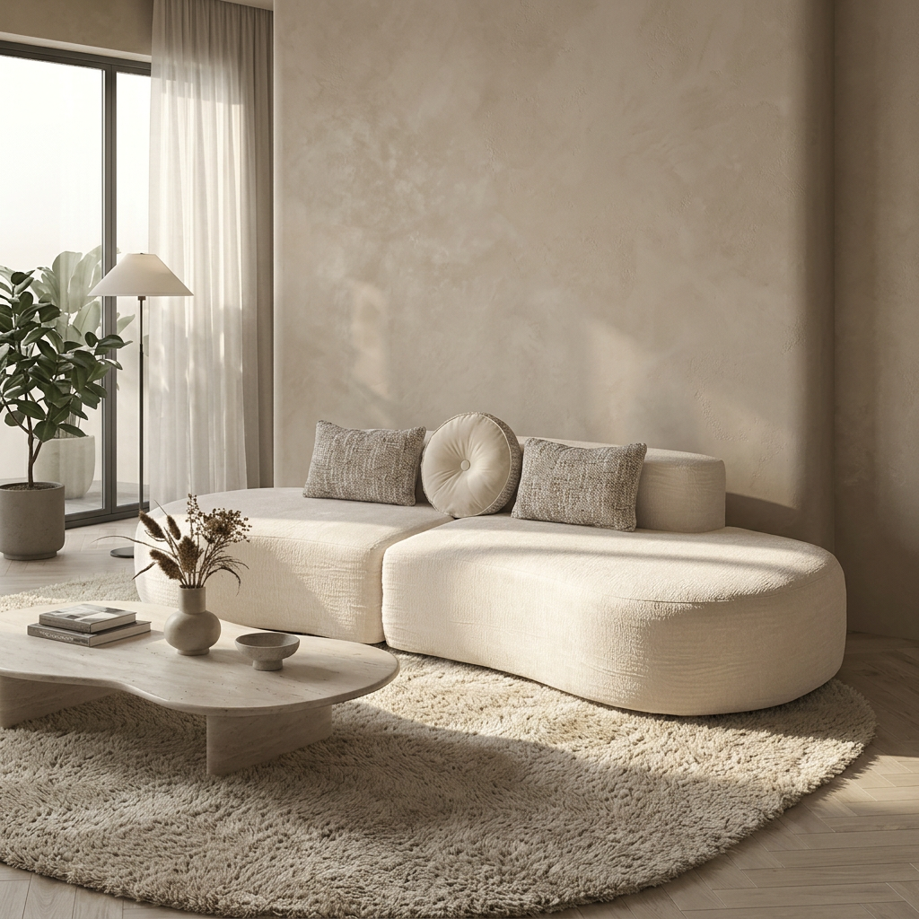 Right Curved Modular Sofa (M) | Modern Sectional Design | Rollé® Qatar